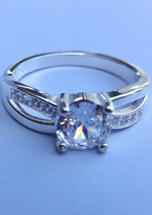 Celestia Split-Band Solitaire Ring