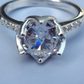 Heart Bloom Solitaire Ring